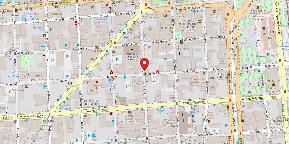 Mapa de ubicación: Bolívar 292, CABA. Abrir en Google Maps (se abre en una pestaña nueva).